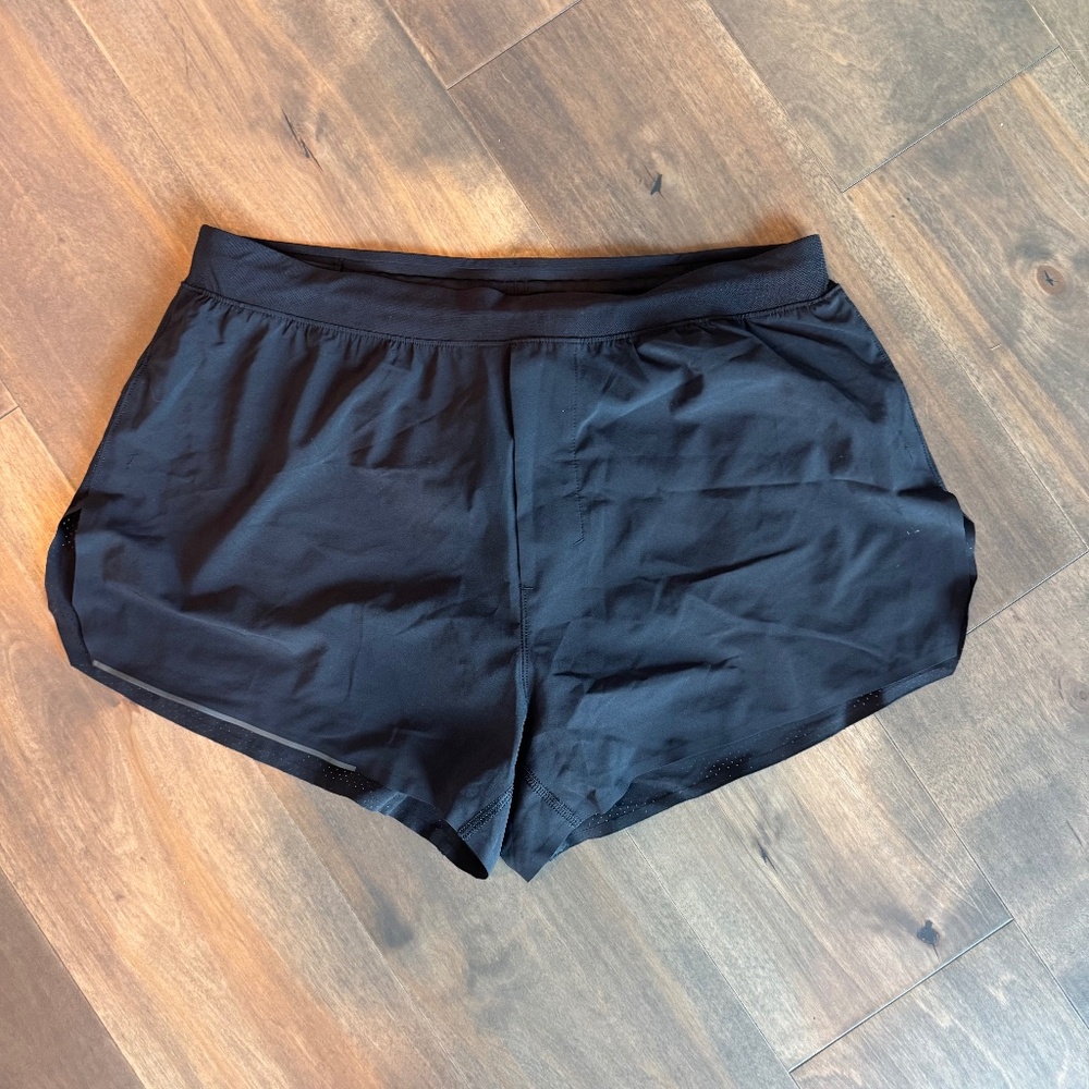 New Men’s Black Lululemon Running Shorts. Size Large.